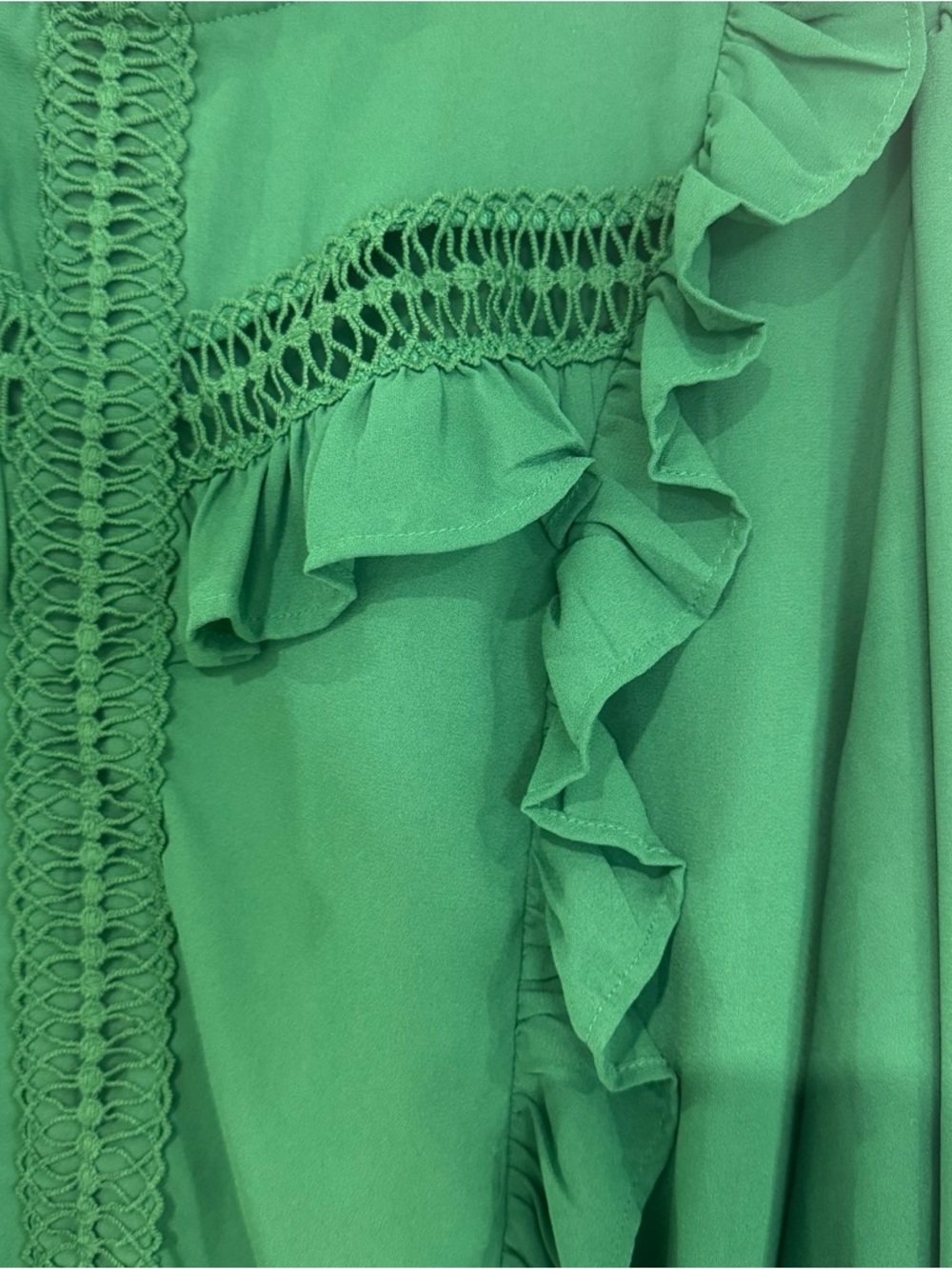 Happy Nature by Kate Hudson Green Ruffle Blouse | Size XL 💚 - Picture 5 of 12